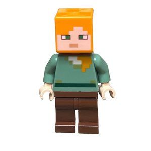 LEGO Minecraft Alex  Flat Silver Legs Minifigure